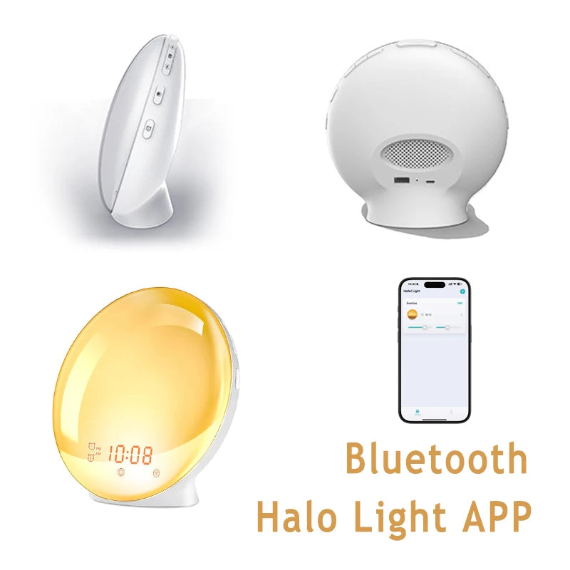 Wake-Up Light Alarm Clock with Sunrise & Sunset Simulation