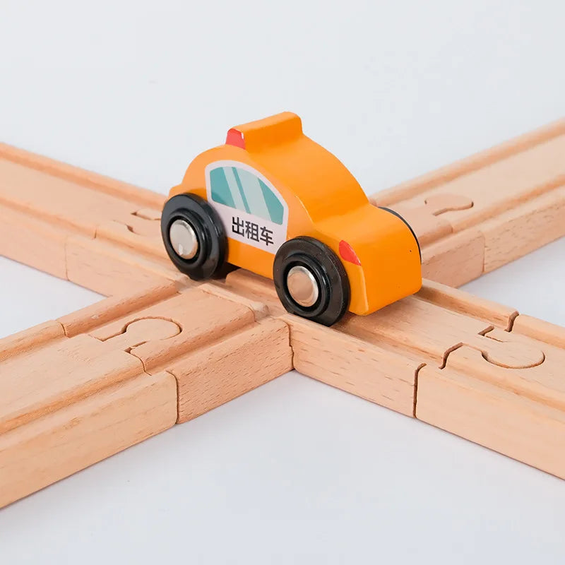 Multiple Size Sets of Beech Wooden Railway Train Track