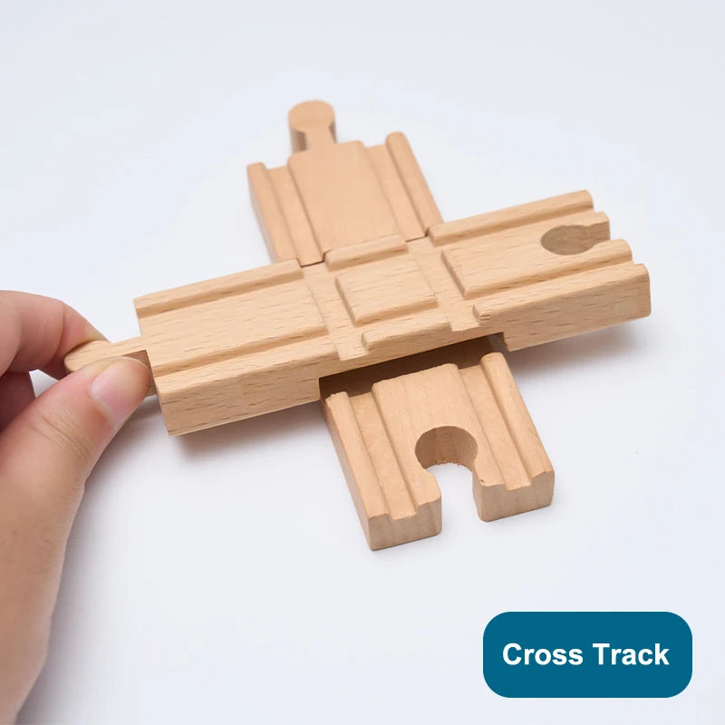 Multiple Size Sets of Beech Wooden Railway Train Track