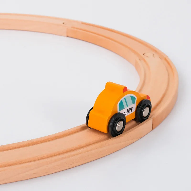 Multiple Size Sets of Beech Wooden Railway Train Track